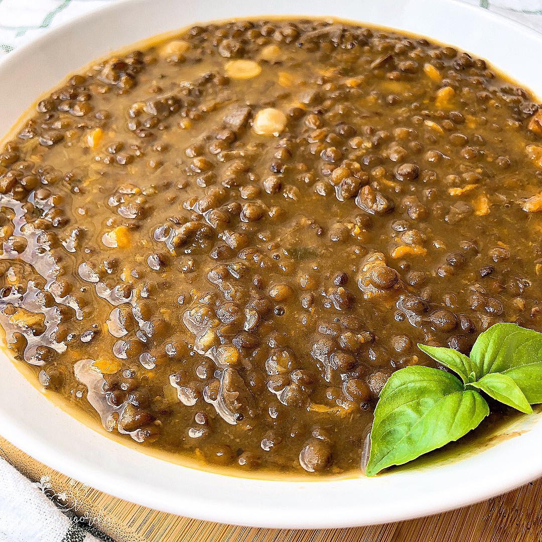 Lentejas con verduras y garbanzos Lentejas con verduras y garbanzos