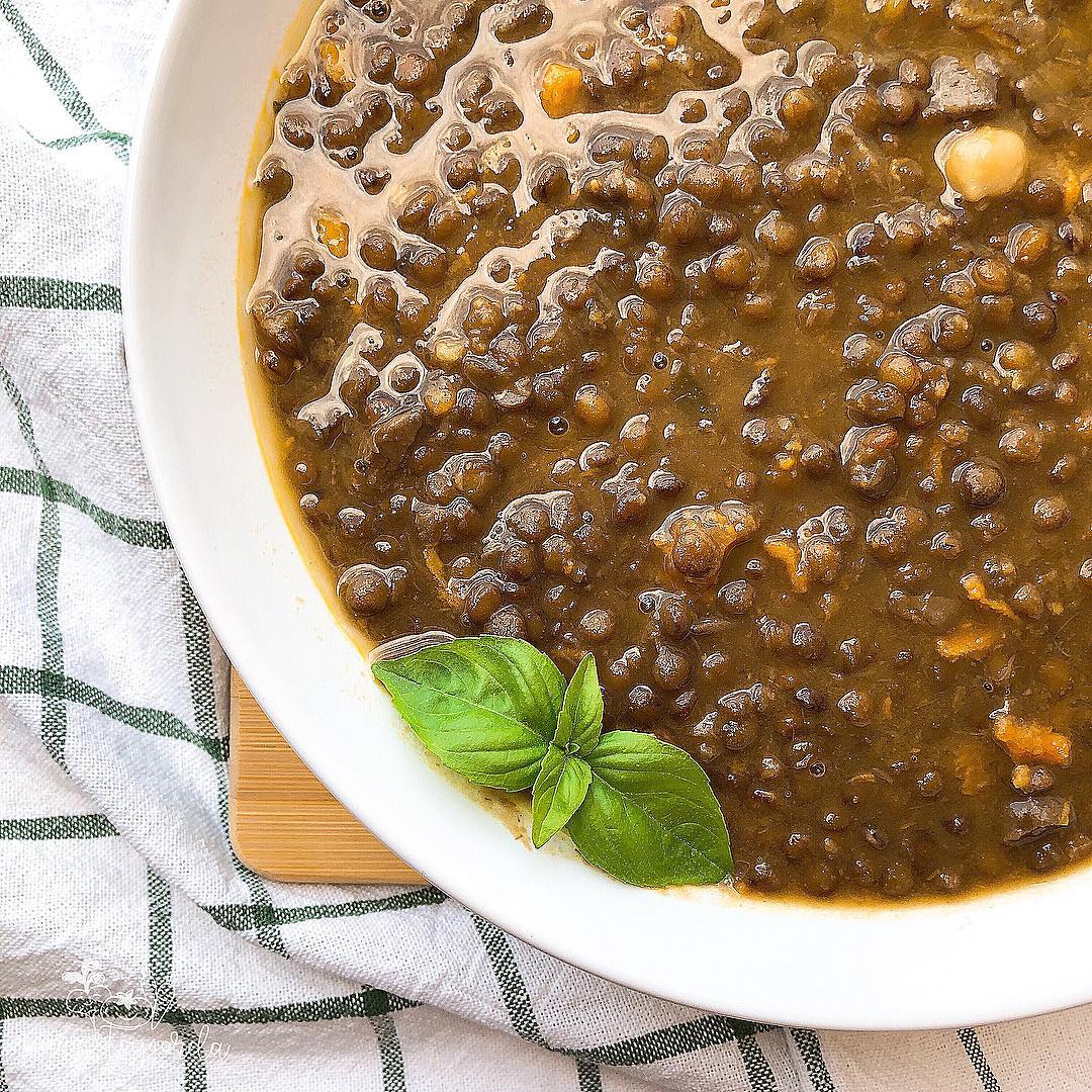 Lentejas con verduras y garbanzos Lentejas con verduras y garbanzos