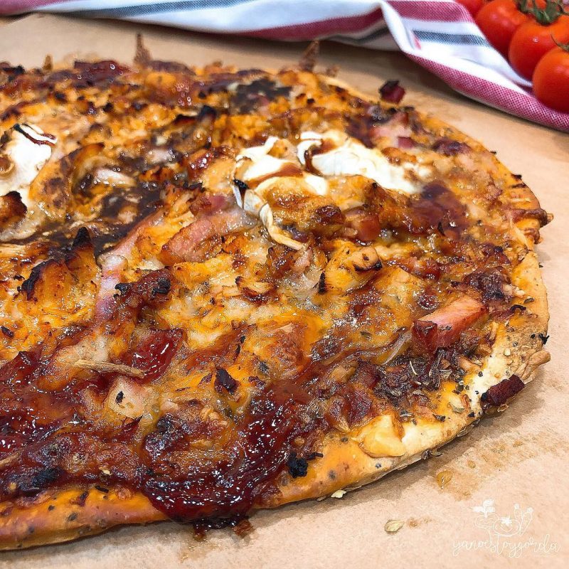 PIZZA DE TRIGO INTEGRAL MASA FINA BARBACOA