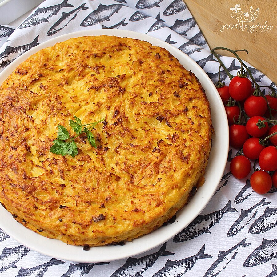 TORTILLA DE PATATA RALLADA AL HORNO