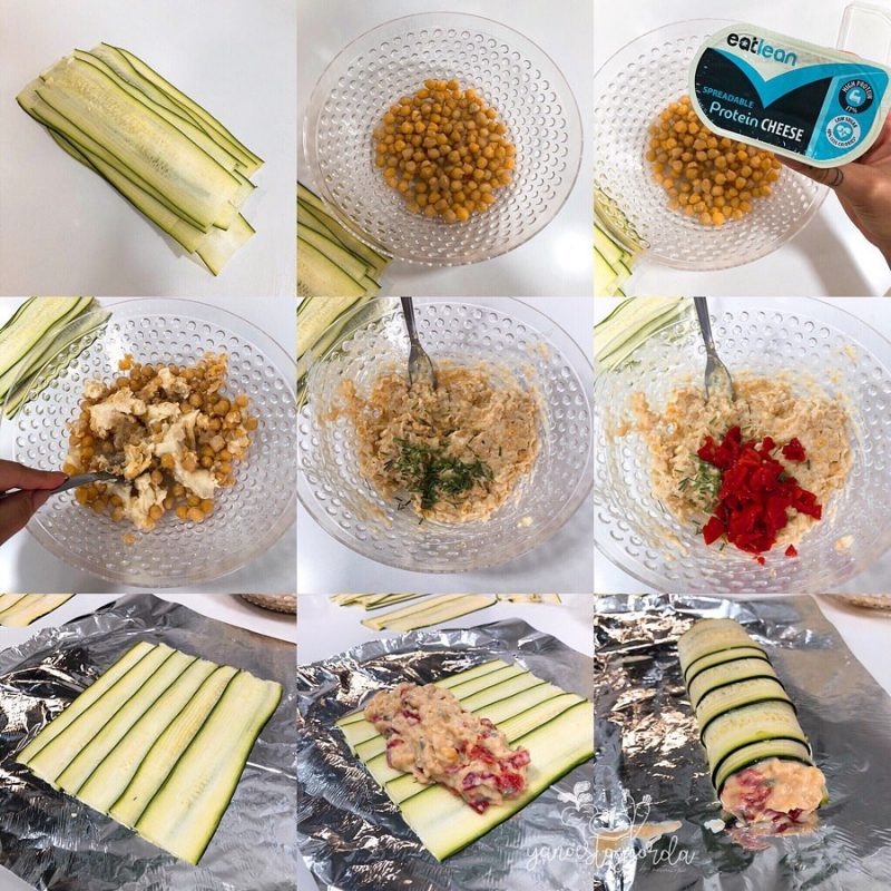 CANELONES DE CALABACÍN RELLENOS DE CREMA DE GARBANZOS CANELONES DE CALABACÍN RELLENOS DE CREMA DE GARBANZOS