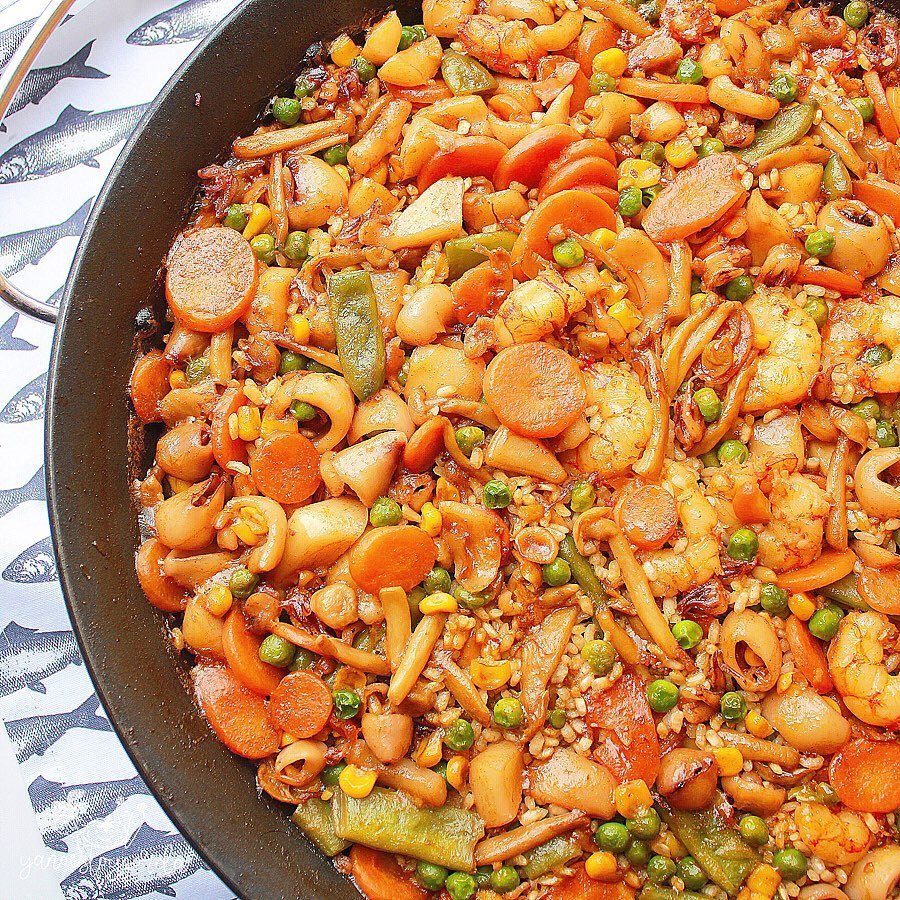 ARROZ CON VERDURAS Y FRUTOS DEL MAR