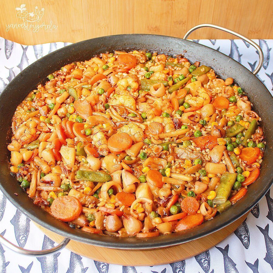 ARROZ CON VERDURAS Y FRUTOS DEL MAR