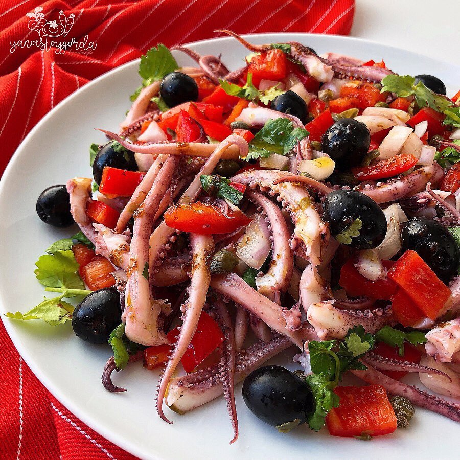 ENSALADA DE PATITAS DE CALAMAR + VINAGRETA DE LIMÓN