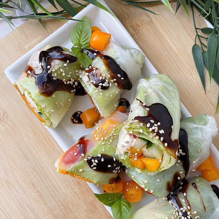 ROLLITOS VIETNAMITAS CON QUESO DE CABRA