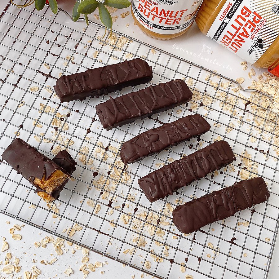 BARRITAS DE CHOCOLATE Y CACAHUETE