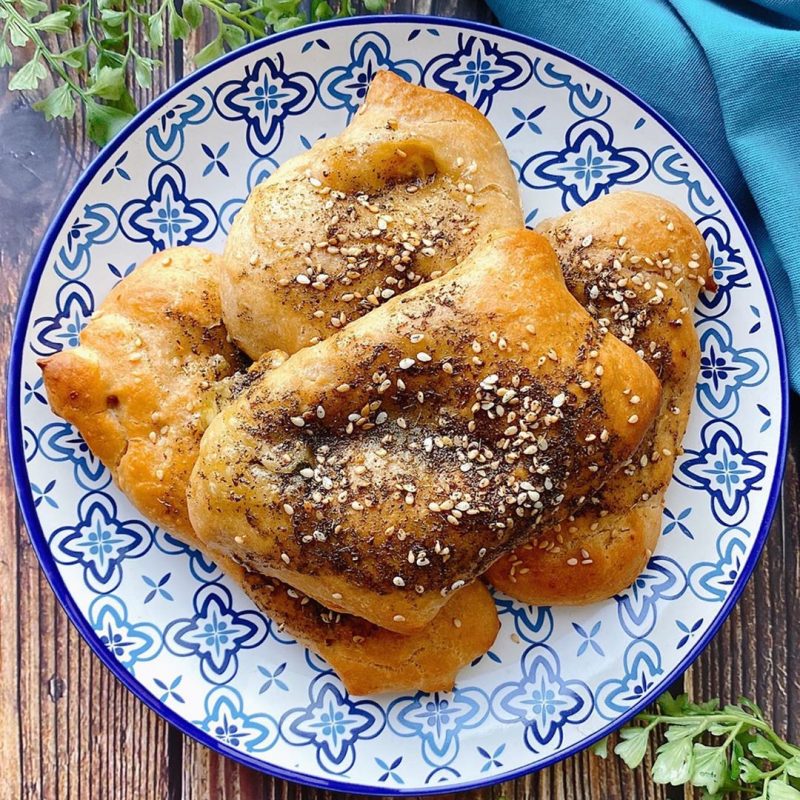 MINI CALZONES DE ESPELTA RELLENAS DE ESPINACAS Y QUESO