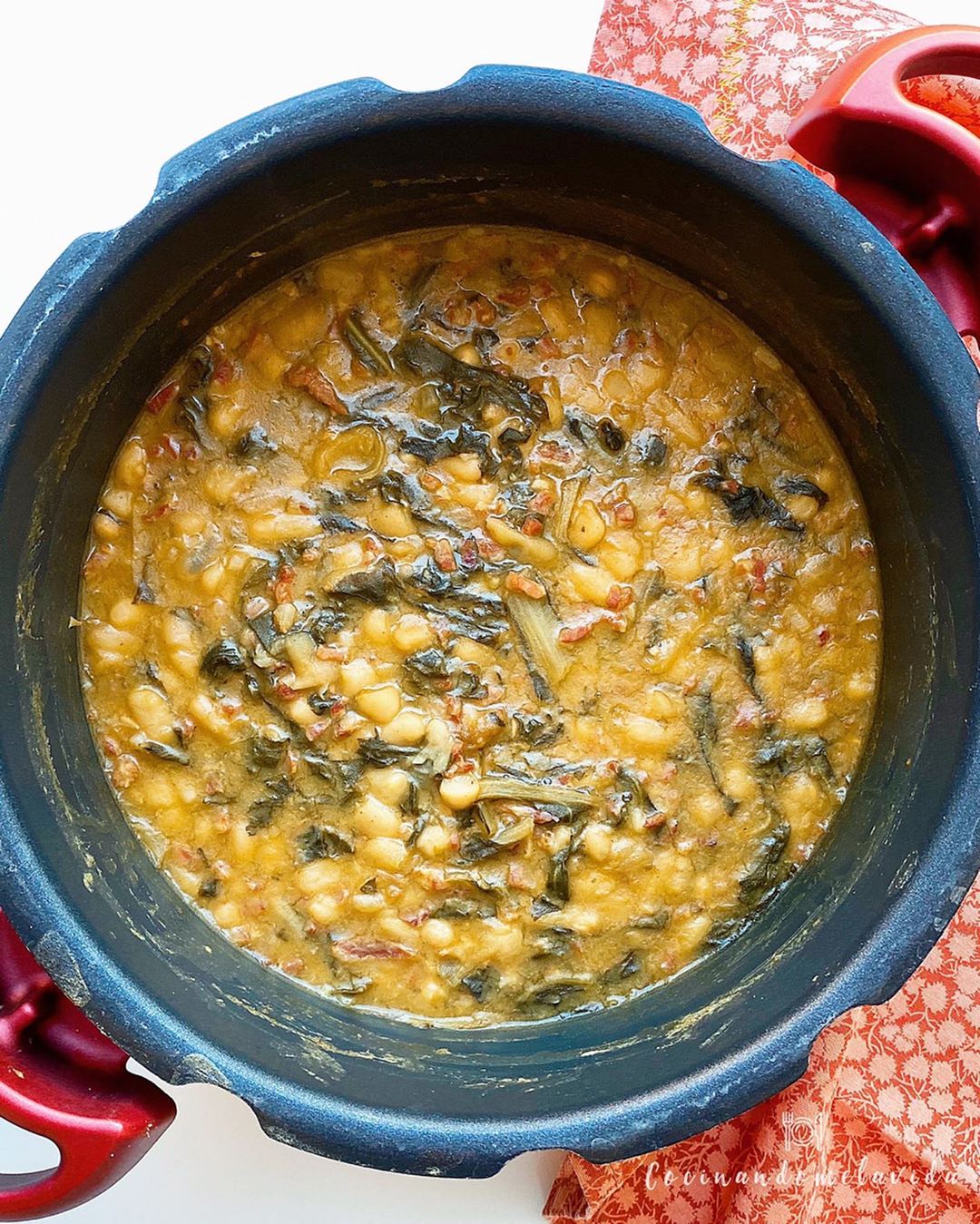 ALUBIAS BLANCAS CON ACELGAS Y JAMÓN