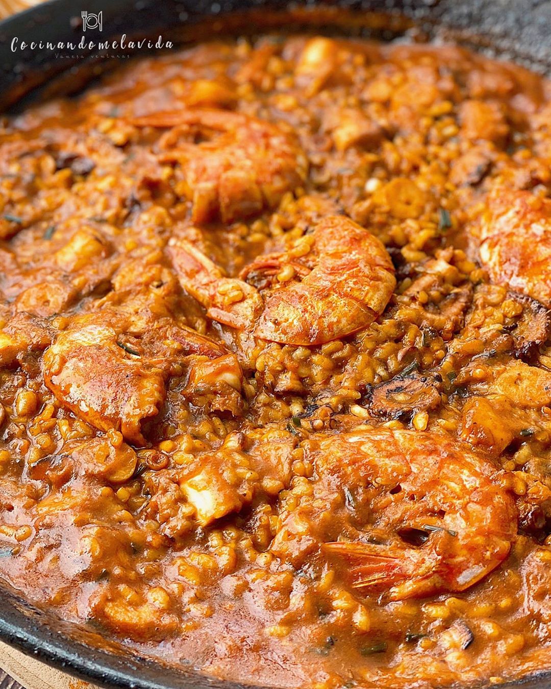 ARROZ CON PULPO Y GAMBONES