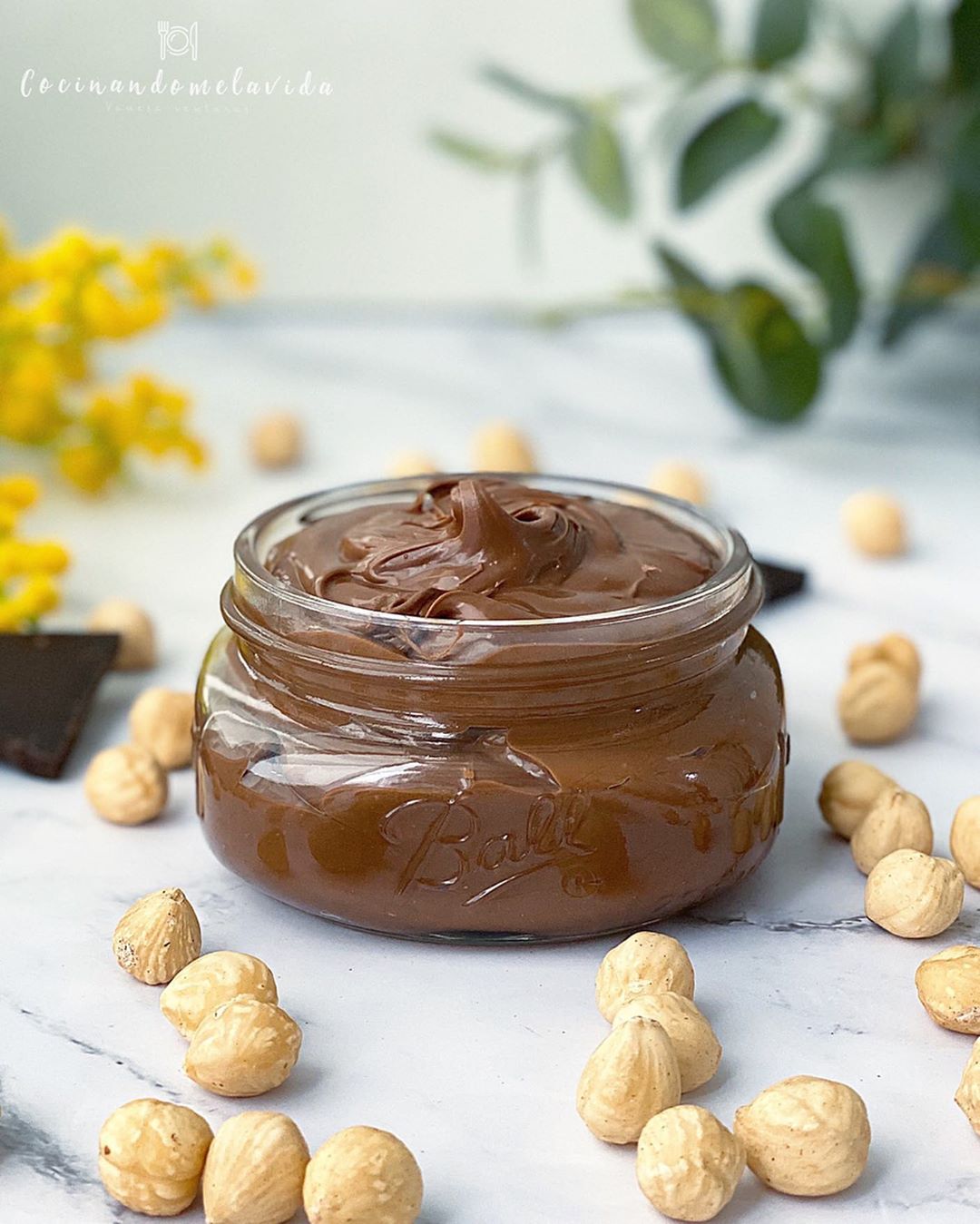 CREMA DE AVELLANAS Y CHOCOLATE SALUDABLE