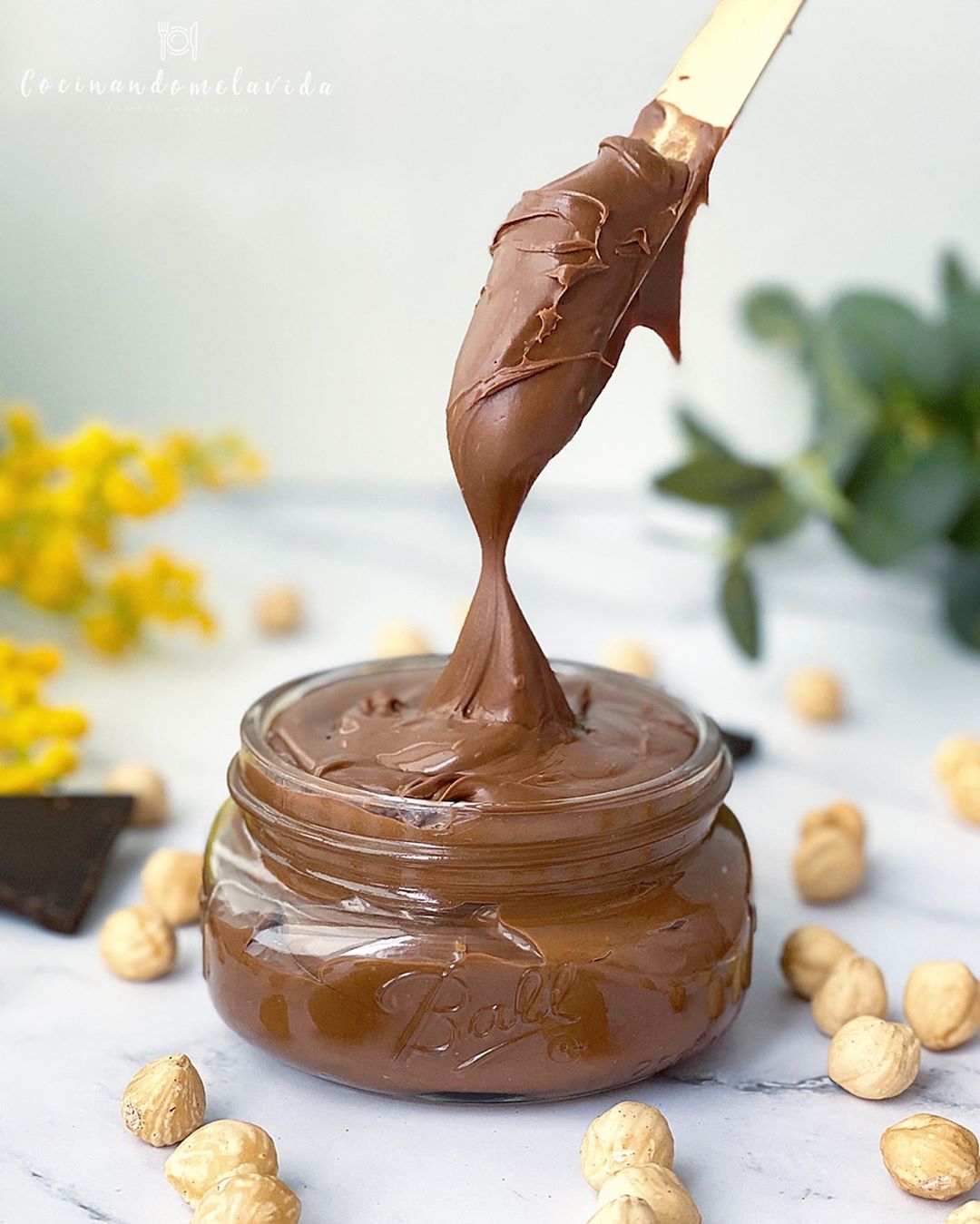 CREMA DE AVELLANAS Y CHOCOLATE SALUDABLE