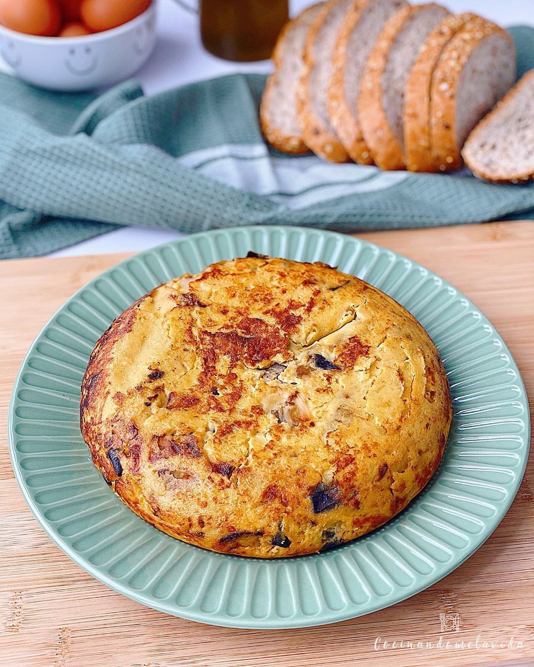TORTILLA DE PATATAS Y BERENJENA