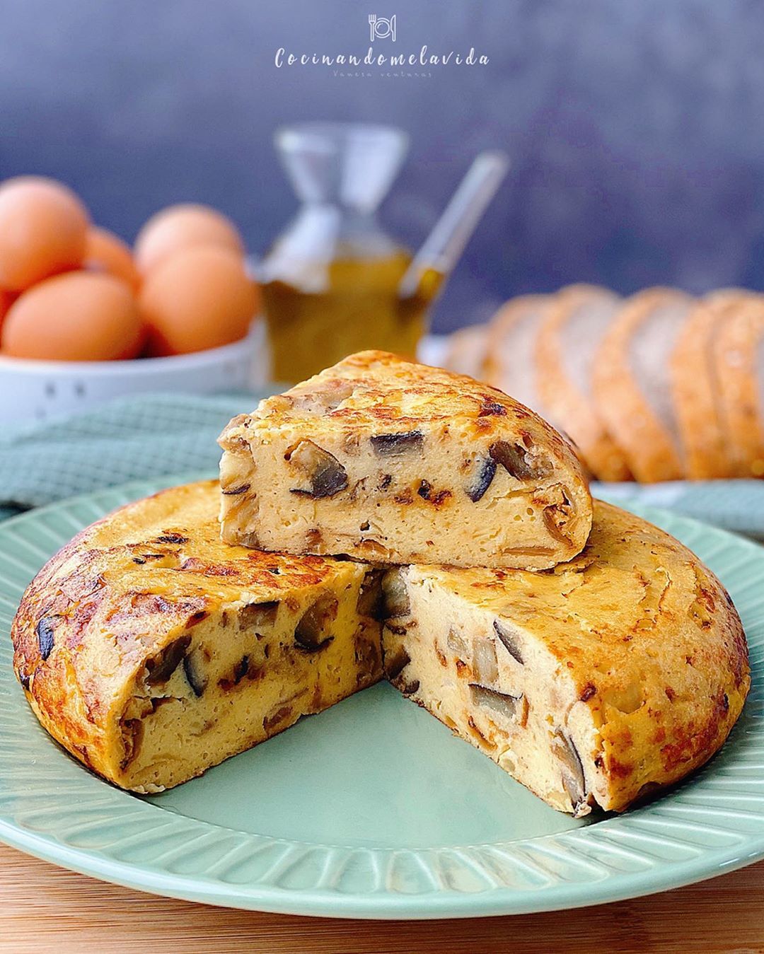 TORTILLA DE PATATAS Y BERENJENA