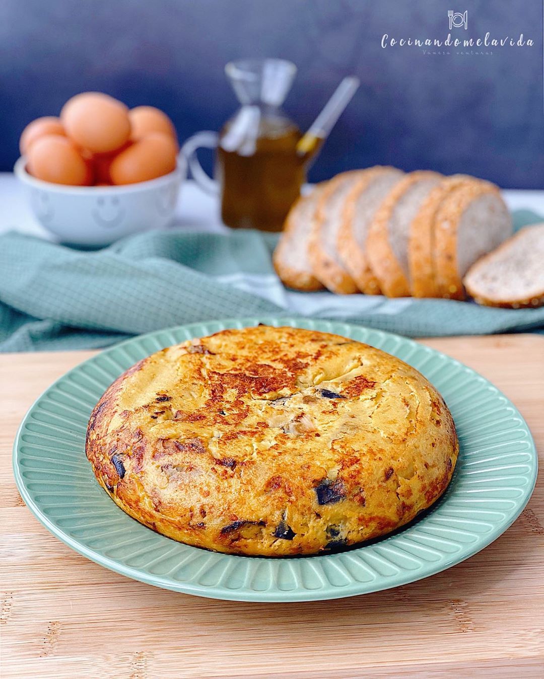 TORTILLA DE PATATAS Y BERENJENA