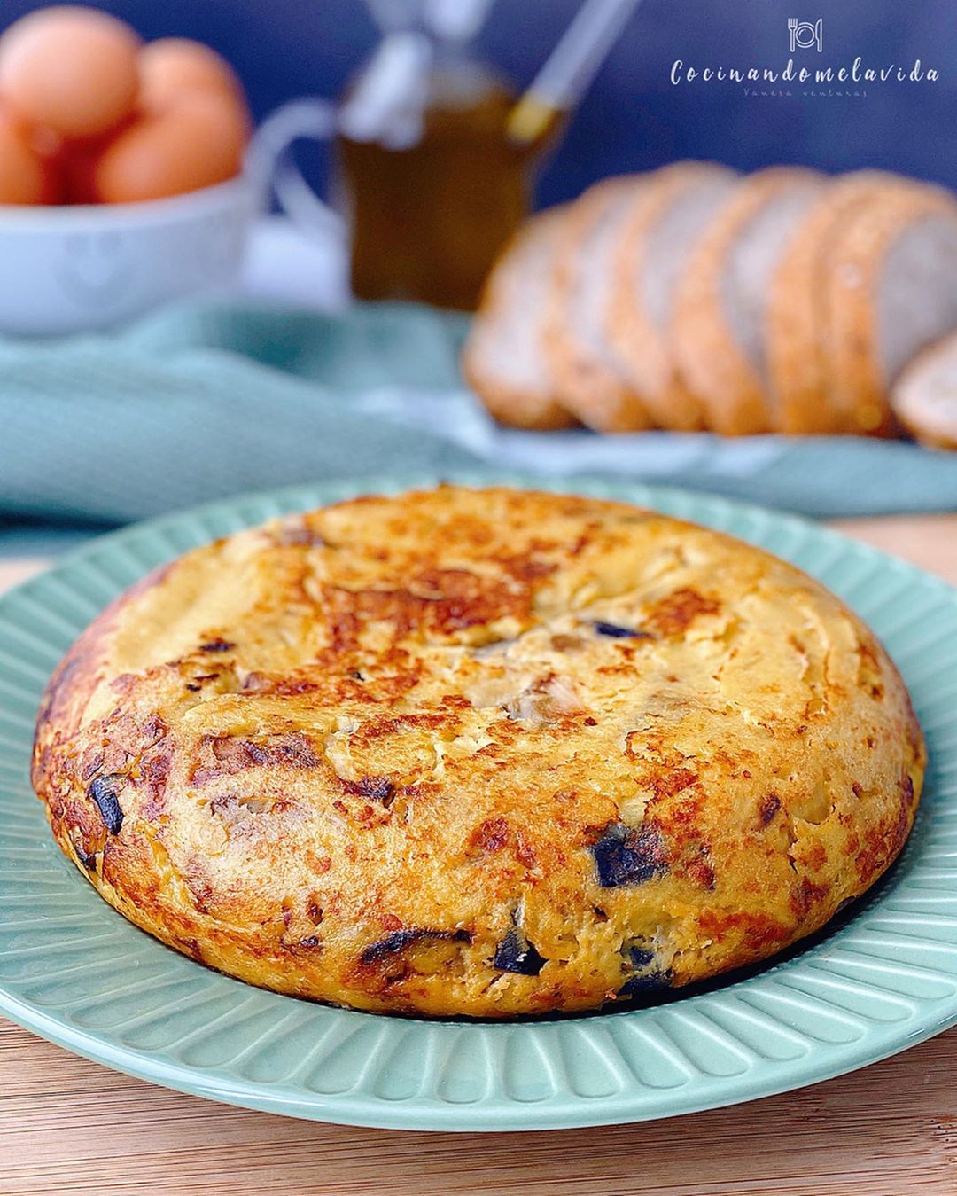 TORTILLA DE PATATAS Y BERENJENA
