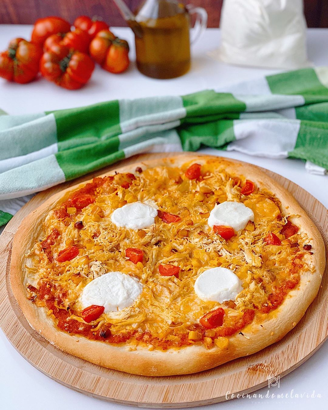 PIZZA DE TRIGO CON LEVADURA SECA DE PANADERO