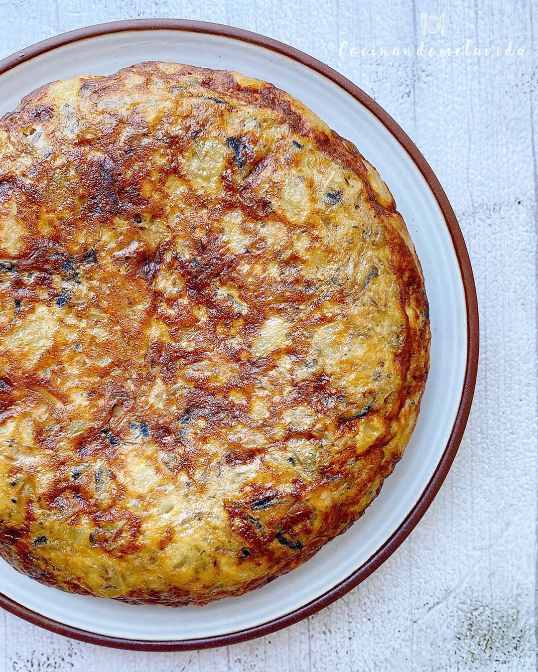TORTILLA DE PATATAS Y CHAMPIÑONES