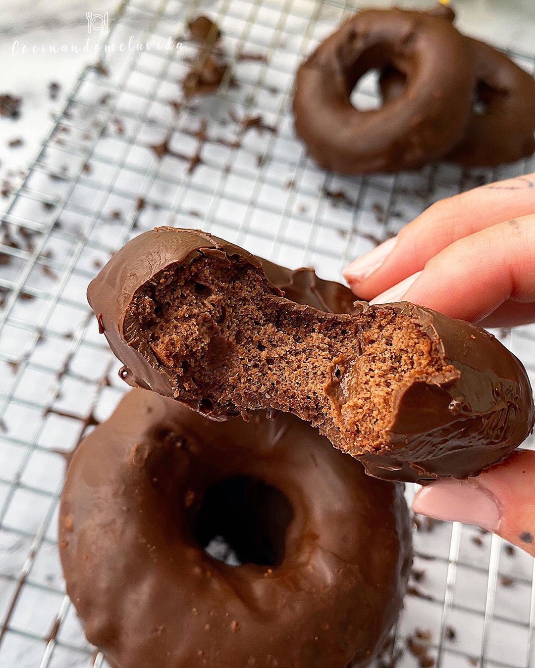 DONUTS SALUDABLES DE CHOCOLATE