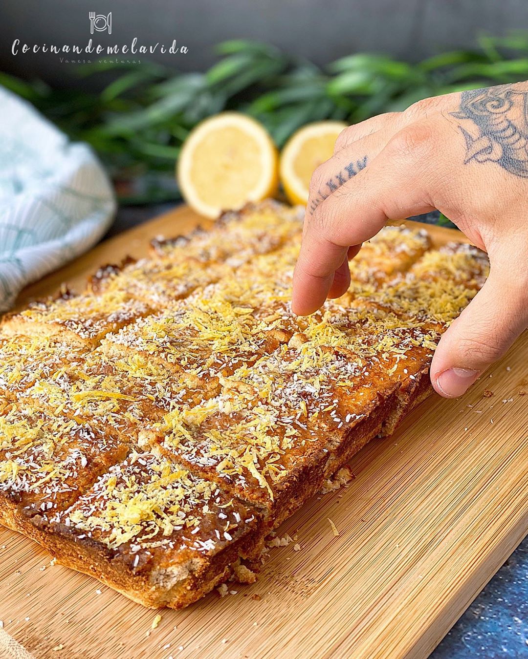 BIZCOCHO DE COCO Y LIMÓN SIN GLUTEN