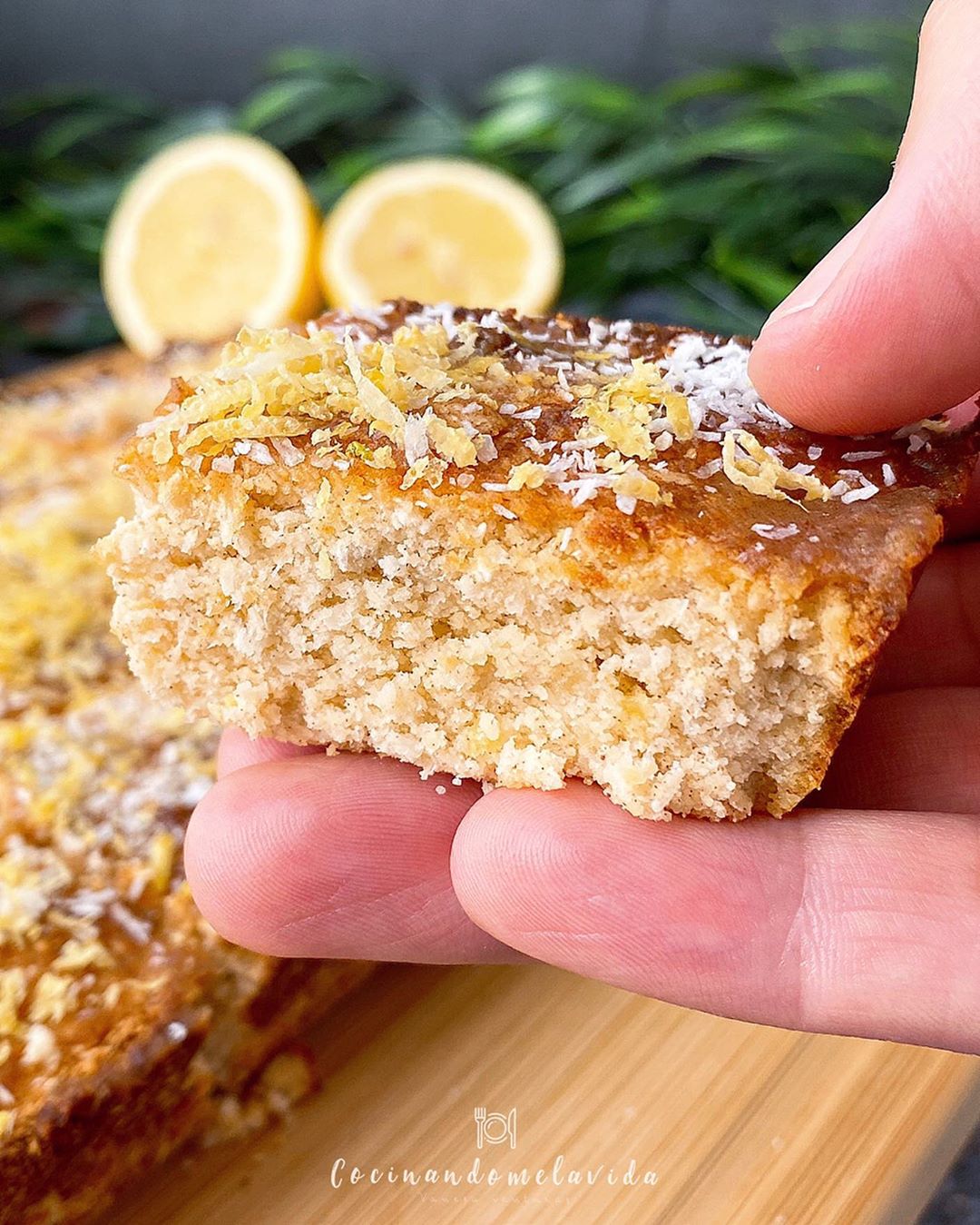 BIZCOCHO DE COCO Y LIMÓN SIN GLUTEN