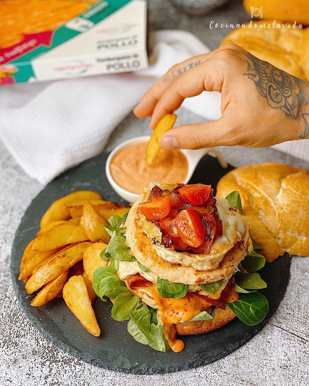 BURGER TRES QUESOS