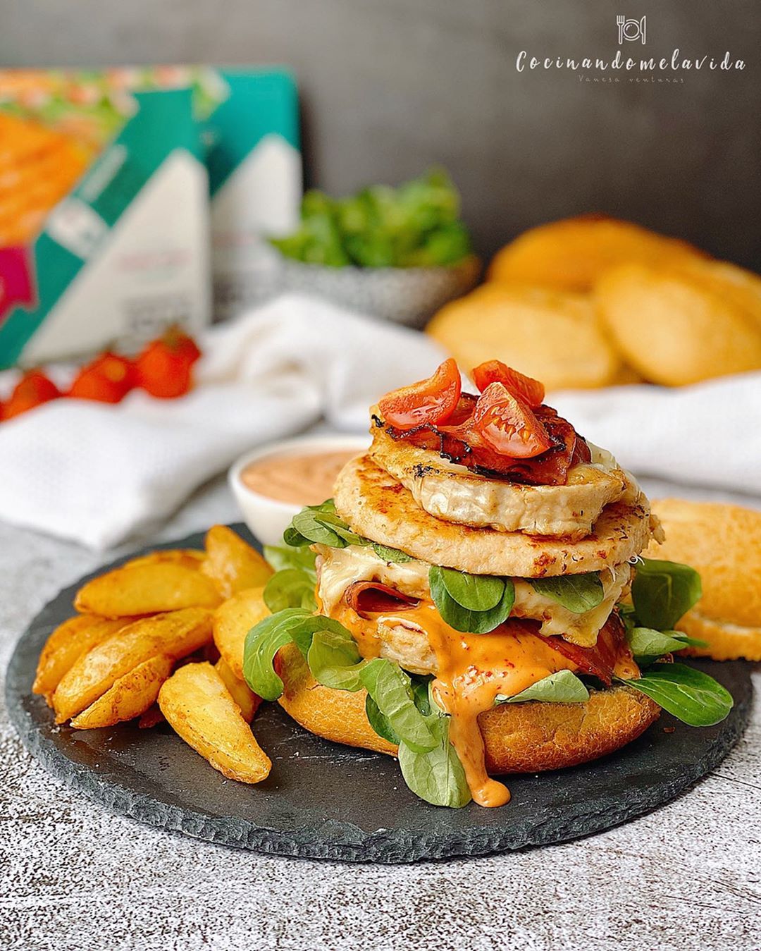 BURGER TRES QUESOS
