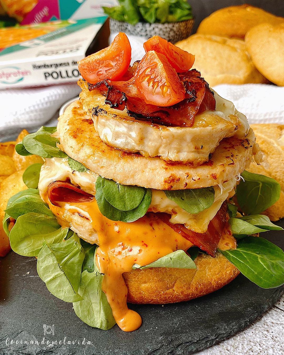 BURGER TRES QUESOS
