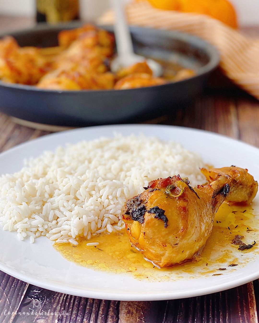 JAMONCITOS DE POLLO CON NARANJA AL HORNO