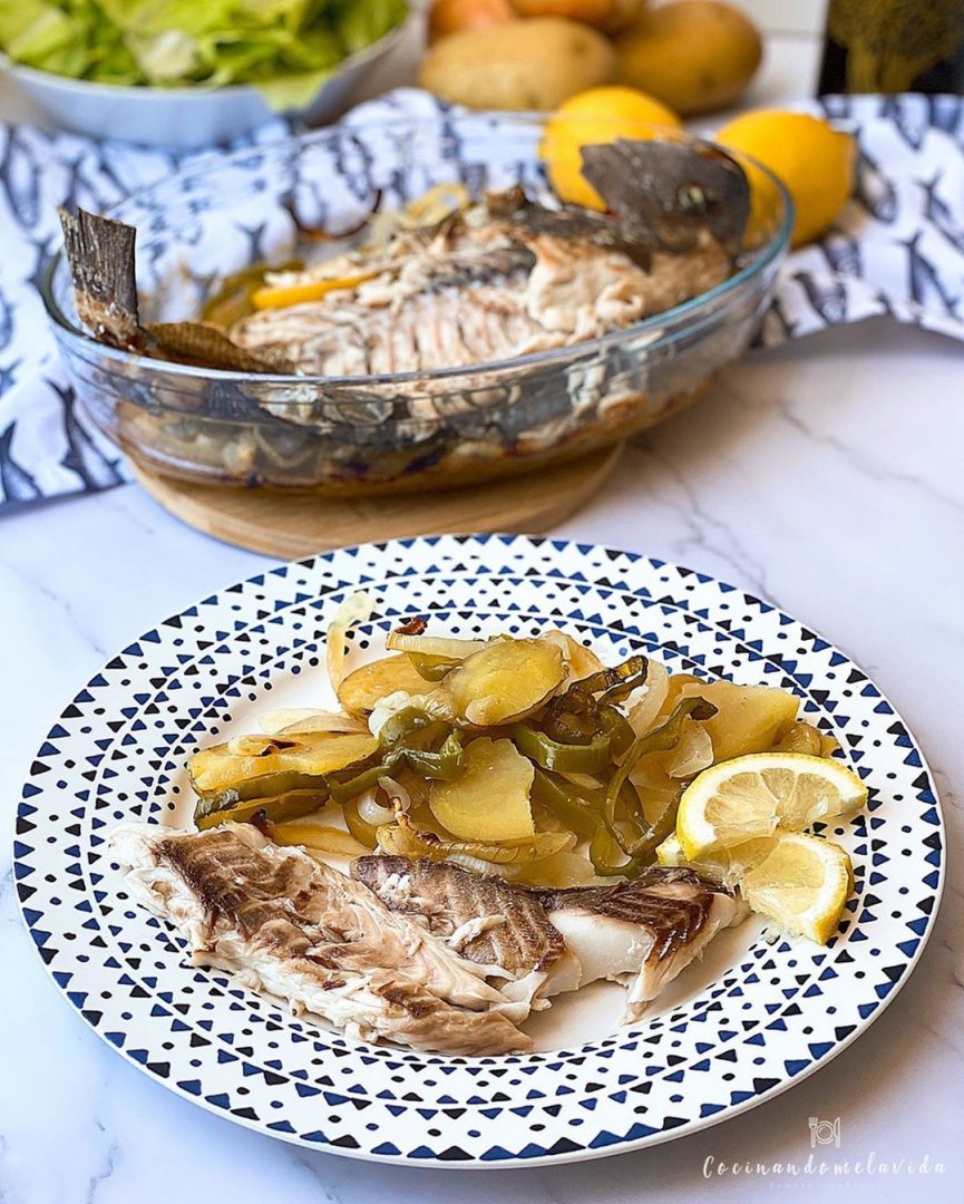 BORRIQUETE AL HORNO CON VERDURAS