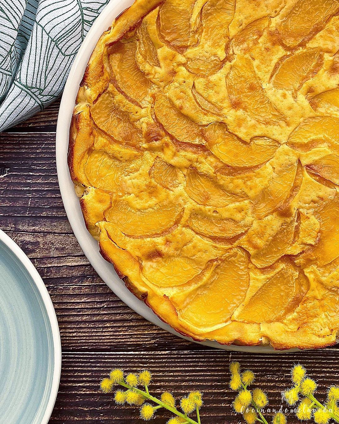 TARTA DE MELOCOTÓN Y QUESO