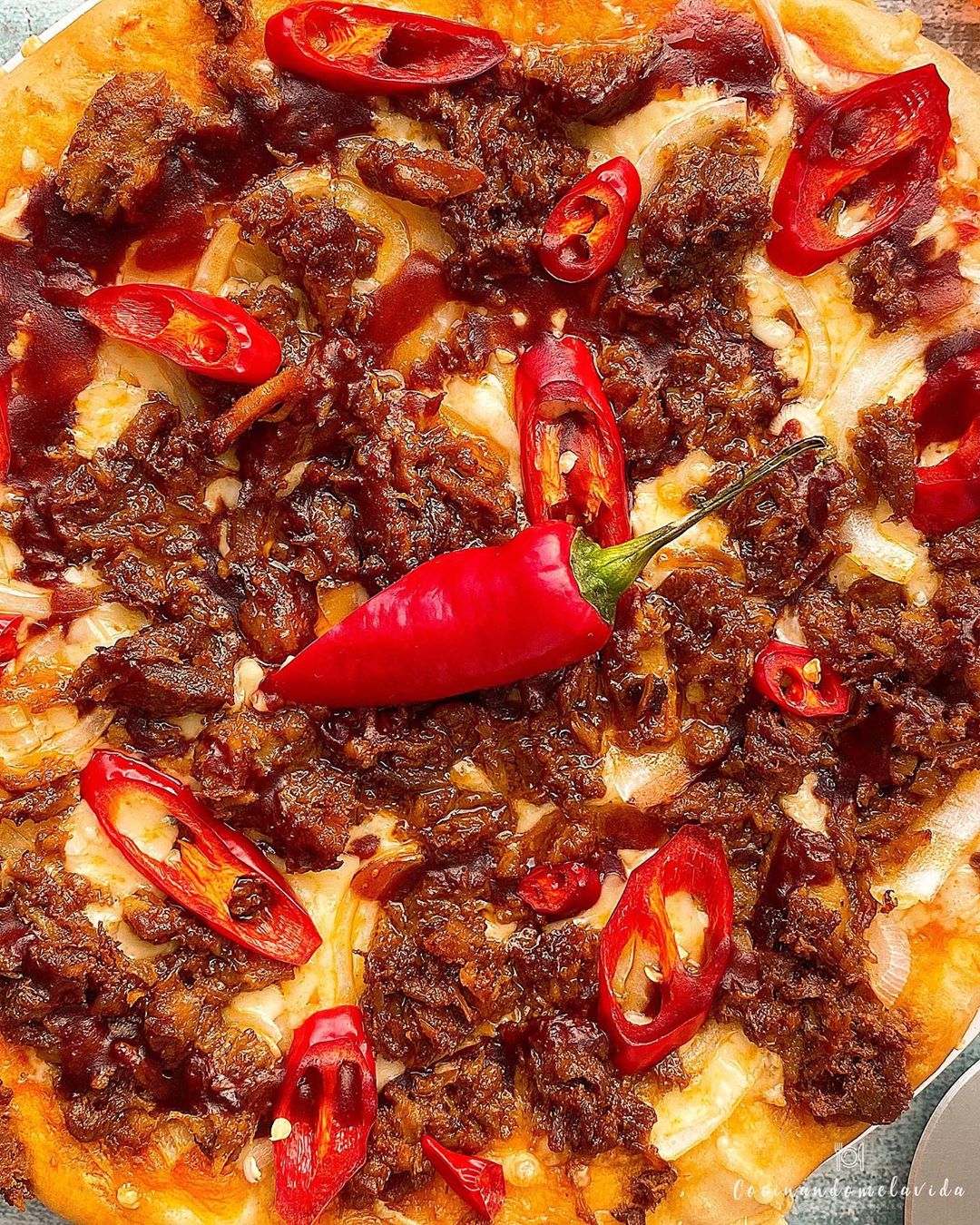 PIZZA DE PULLED PORK PIZZA DE PULLED PORK