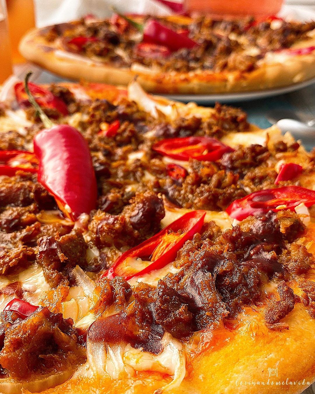 PIZZA DE PULLED PORK PIZZA DE PULLED PORK