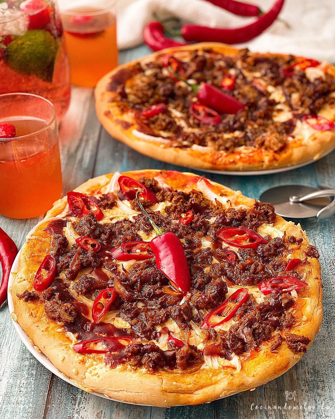PIZZA DE PULLED PORK PIZZA DE PULLED PORK
