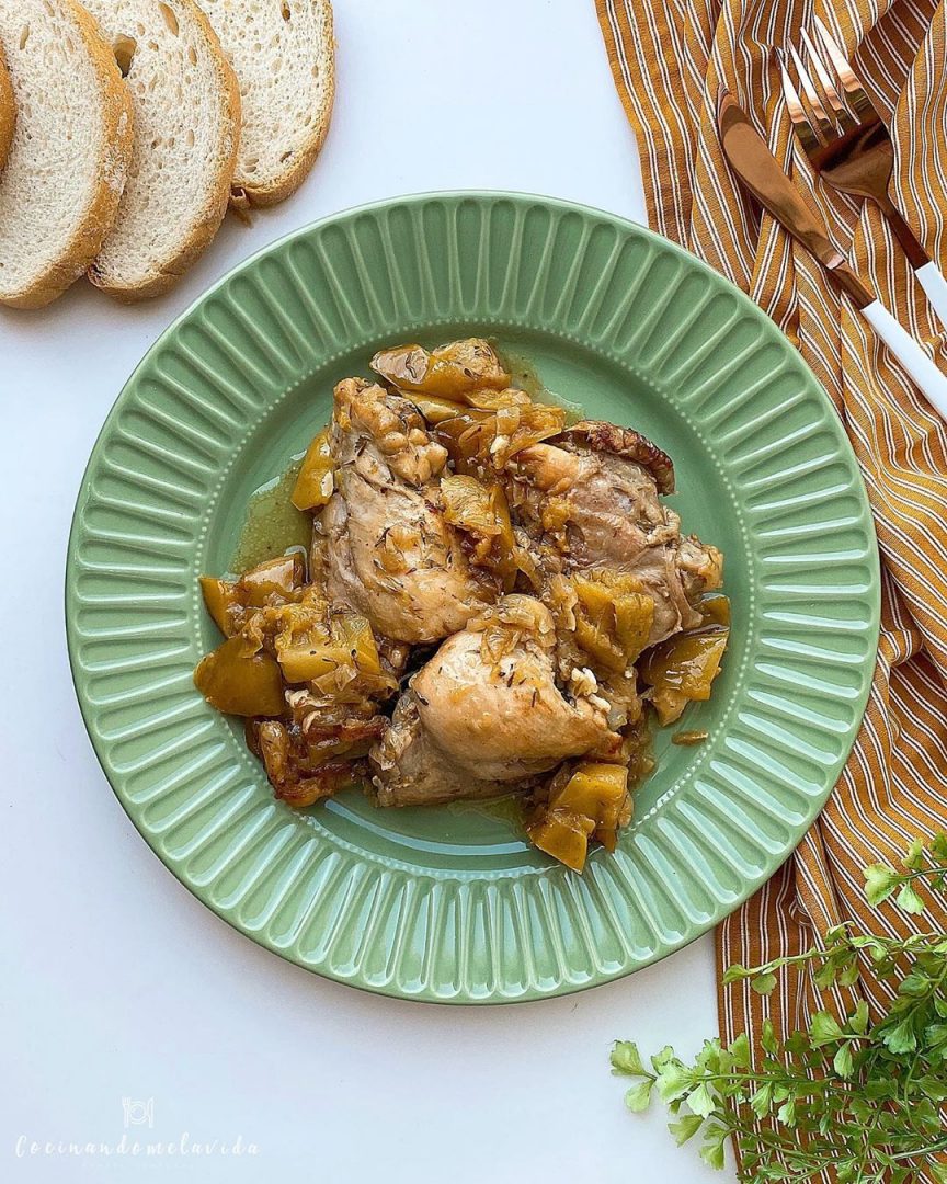 CONTRAMUSLOS DE POLLO CON MANZANA