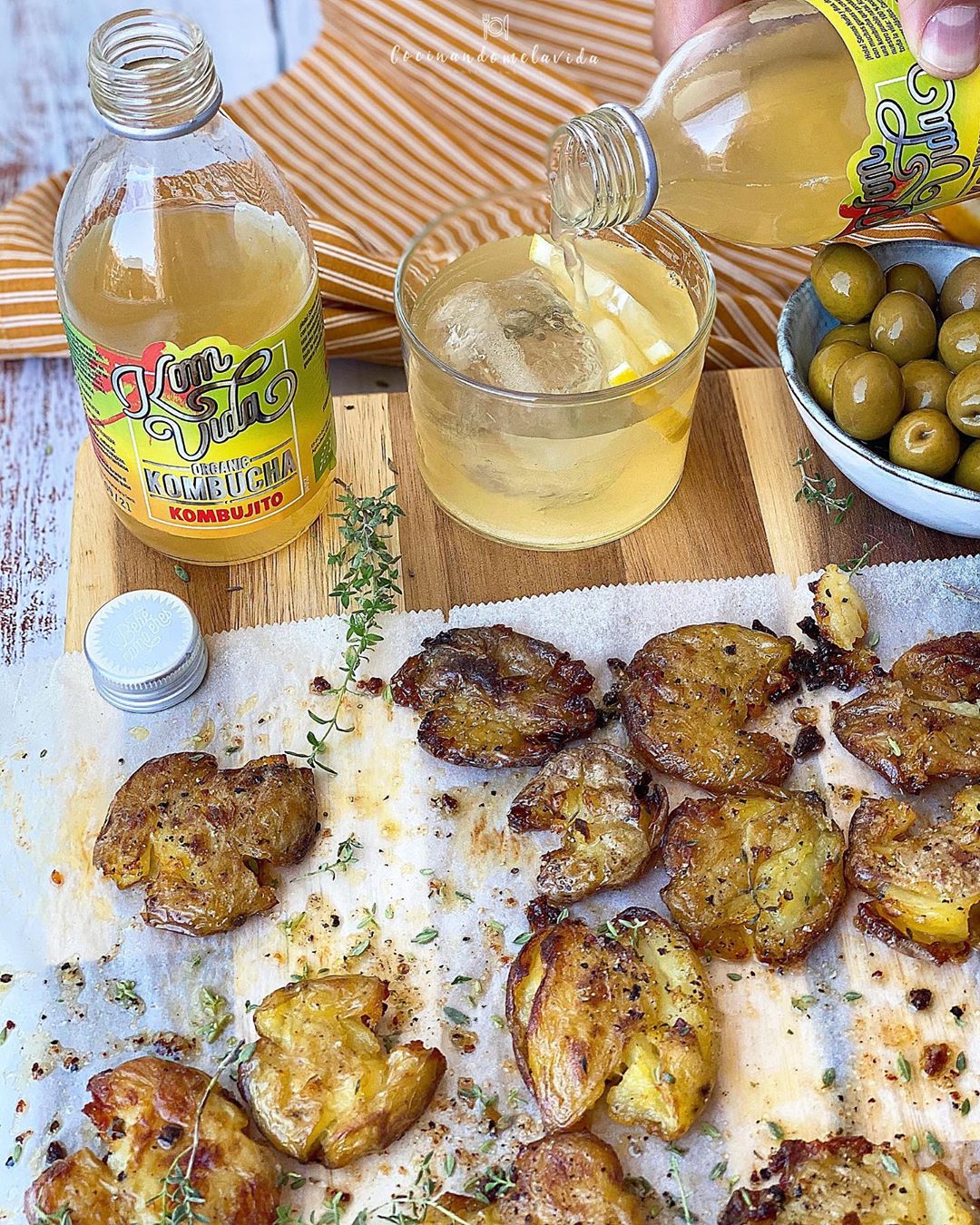 PATATAS MACHACADAS CON TOMILLO