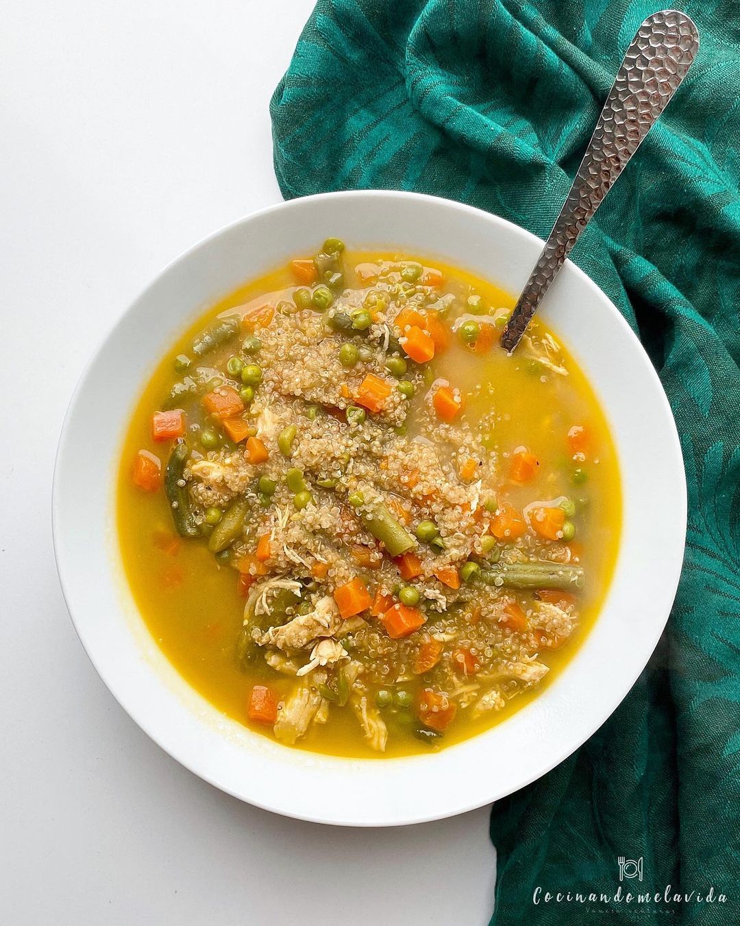 SOPA DE MENESTRA CON QUINOA