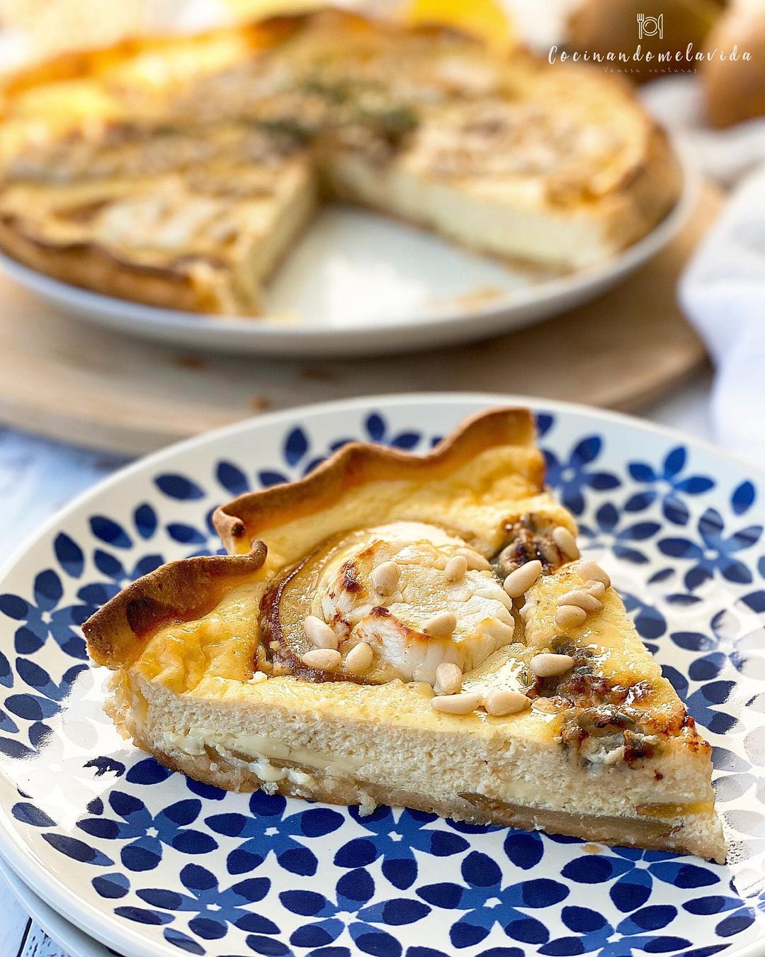 QUICHE DE PERAS, GORGONZOLA Y QUESO DE CABRA