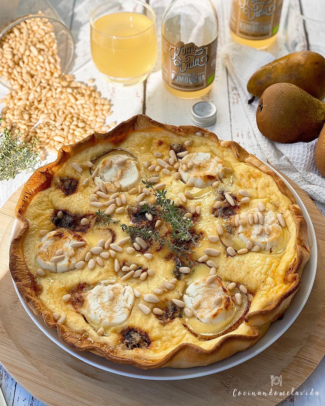 QUICHE DE PERAS, GORGONZOLA Y QUESO DE CABRA