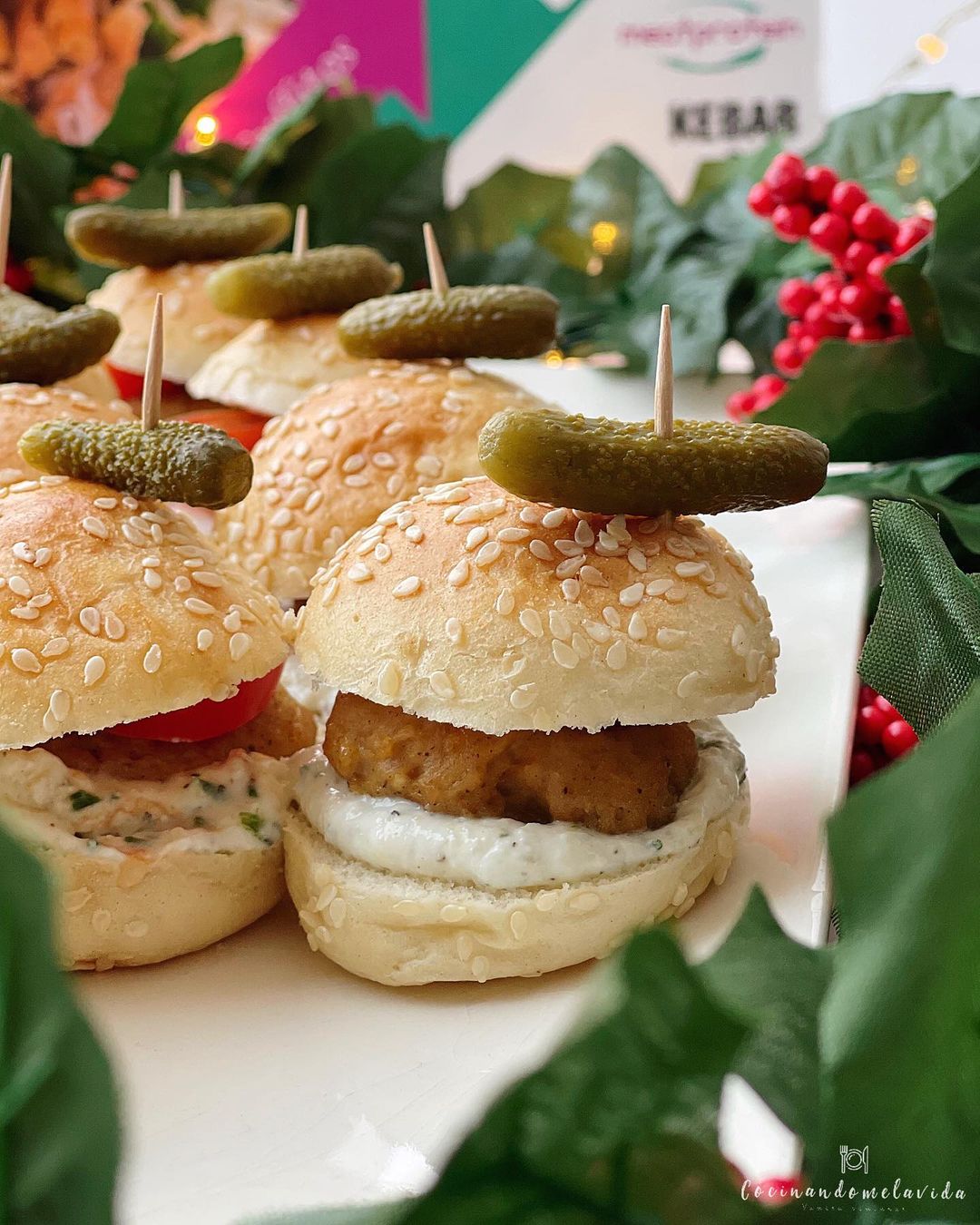 MINIBURGERS DE POLLO SABOR KEBAB
