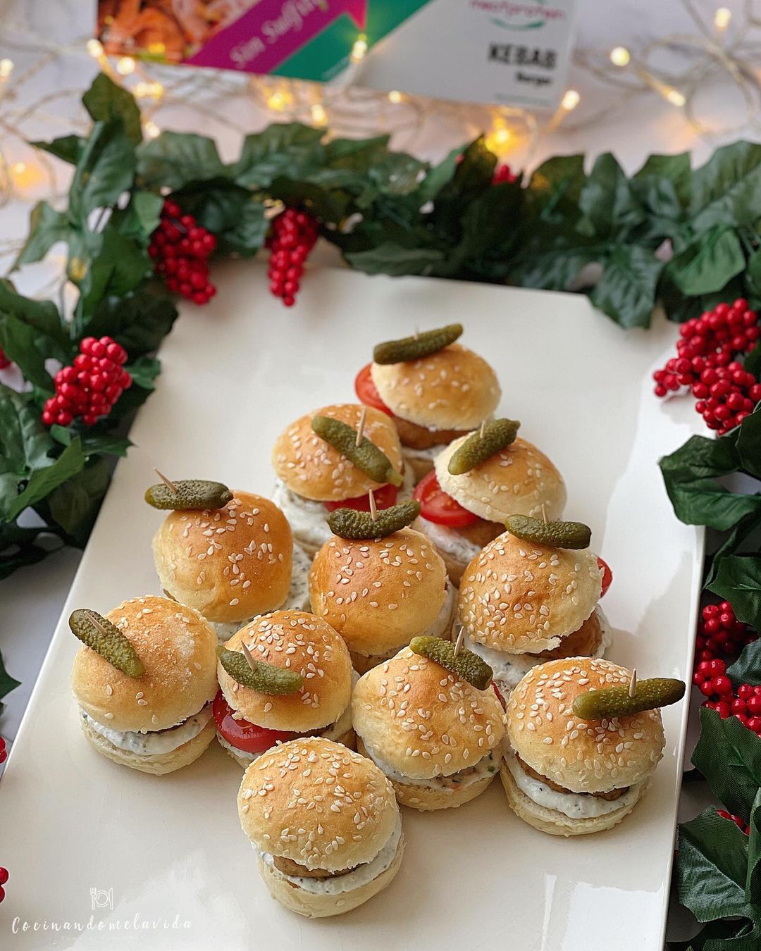 MINIBURGERS DE POLLO SABOR KEBAB