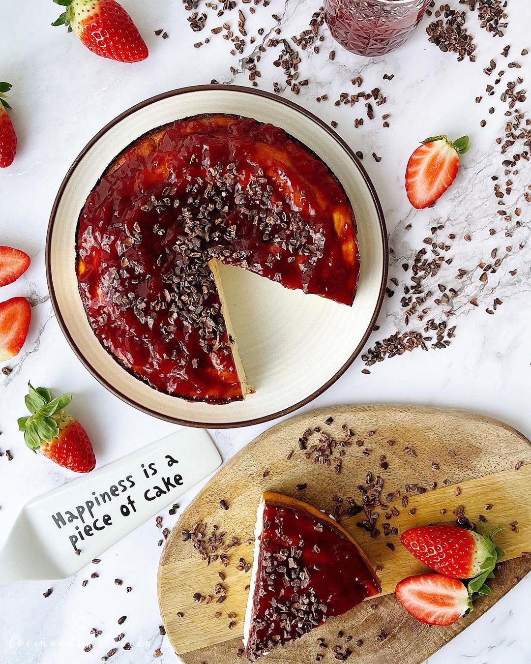 CHEESECAKE CON QUESO FETA Y MERMELADA CASERA EXPRESS