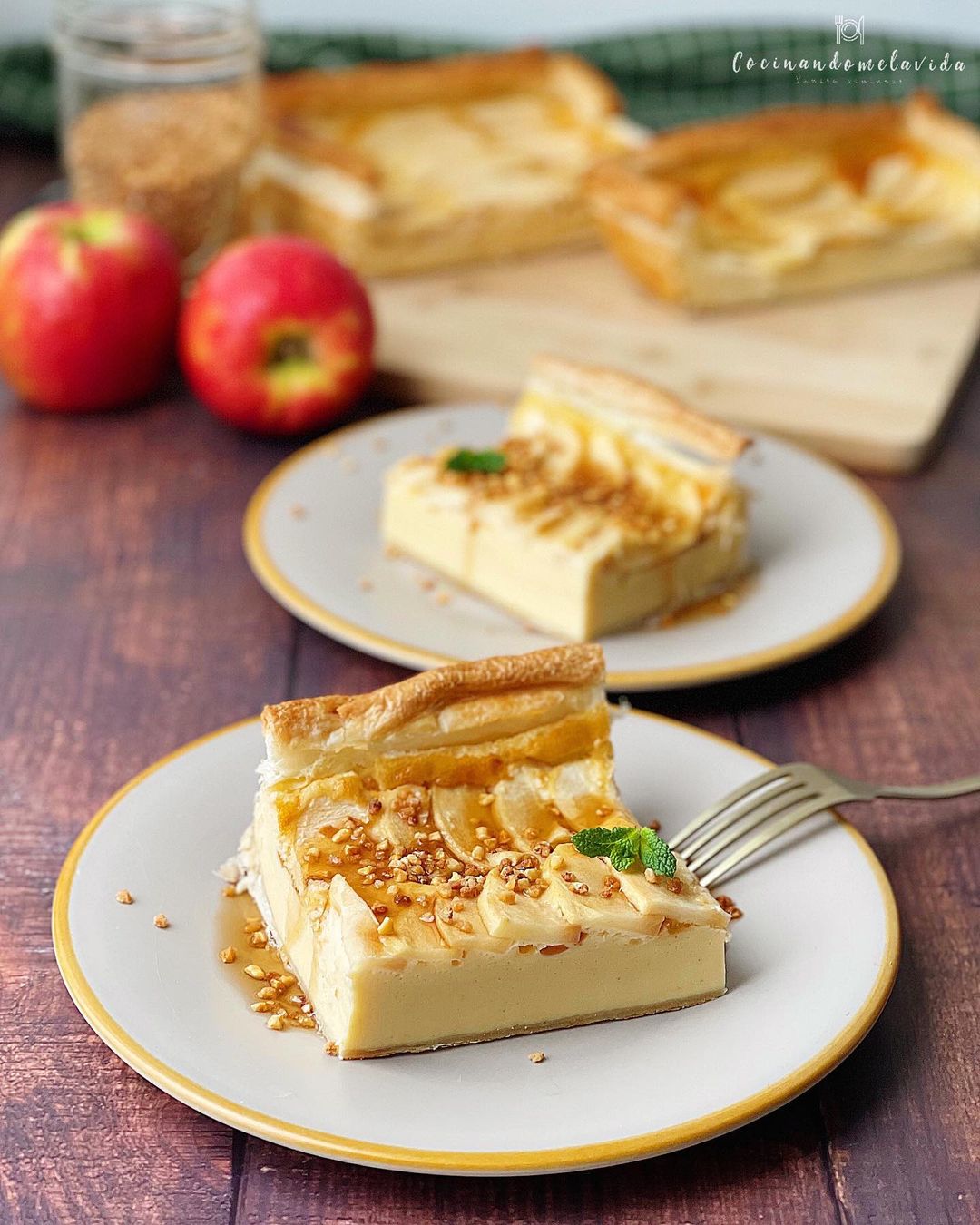 TARTA DE MANZANA Y MASCARPONE