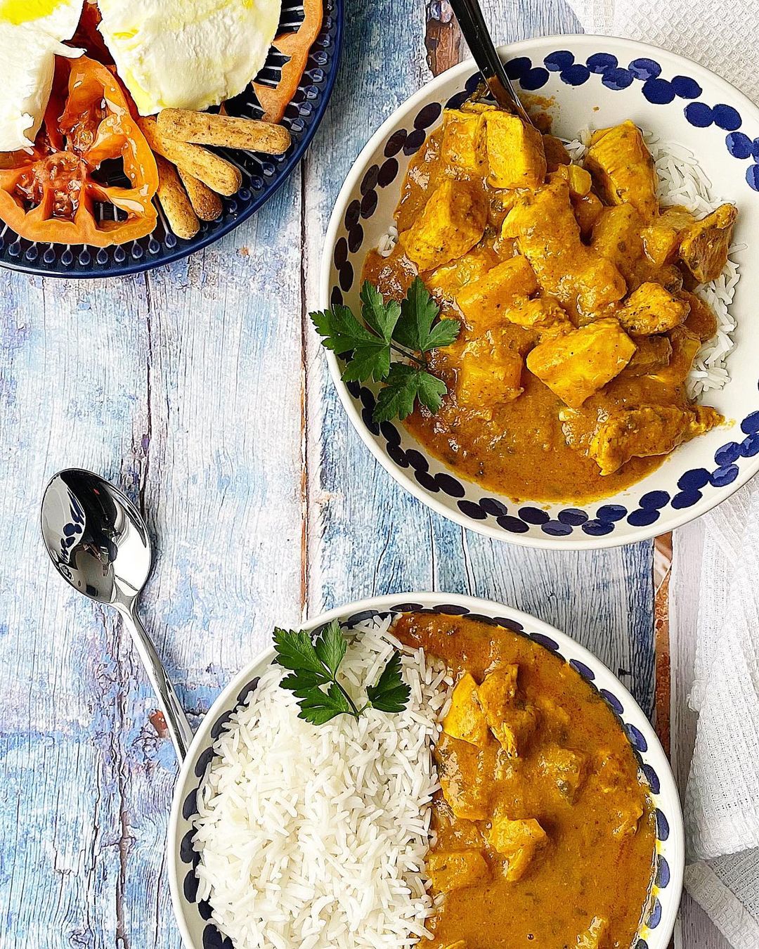 CURRY DE POLLO CON PIÑA Y ARROZ BASMATI