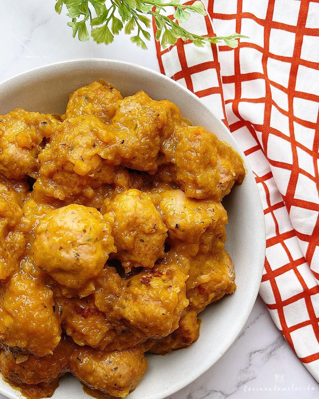 ALBÓNDIGAS EN SALSA DE CALABAZA