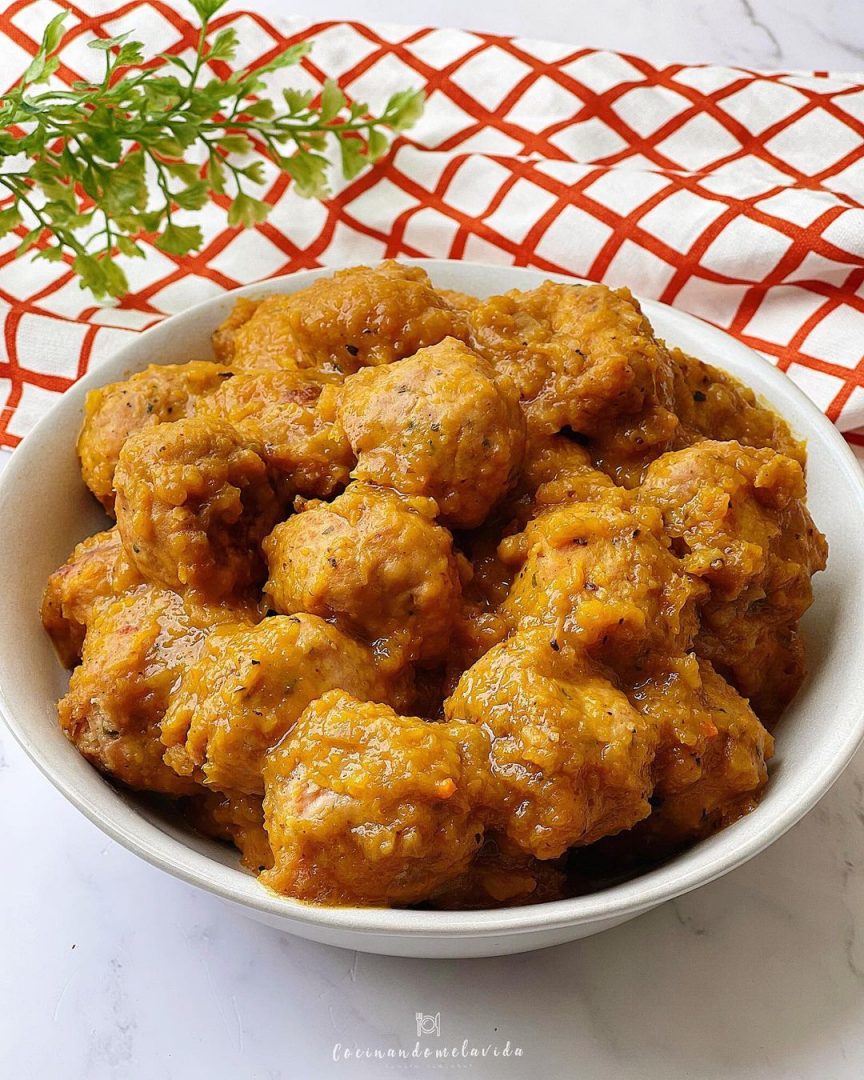 ALBÓNDIGAS EN SALSA DE CALABAZA