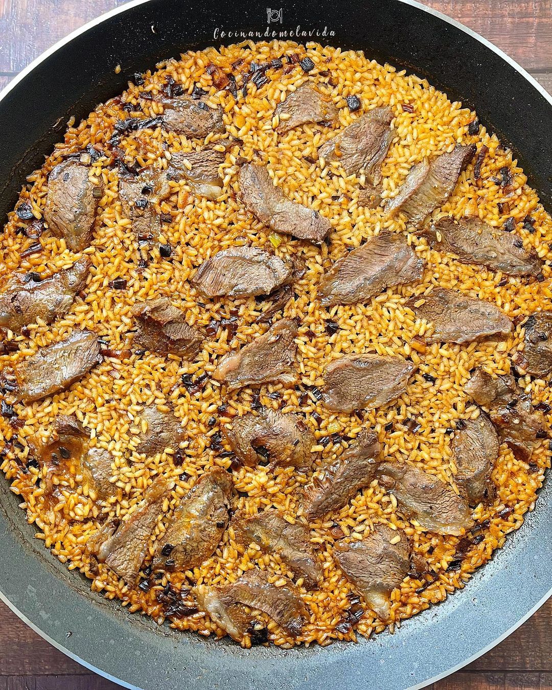 ARROZ CON CARILLERAS DE TERNERA Y AJITOS TIERNOS