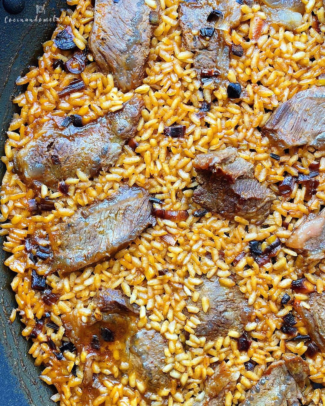 ARROZ CON CARILLERAS DE TERNERA Y AJITOS TIERNOS