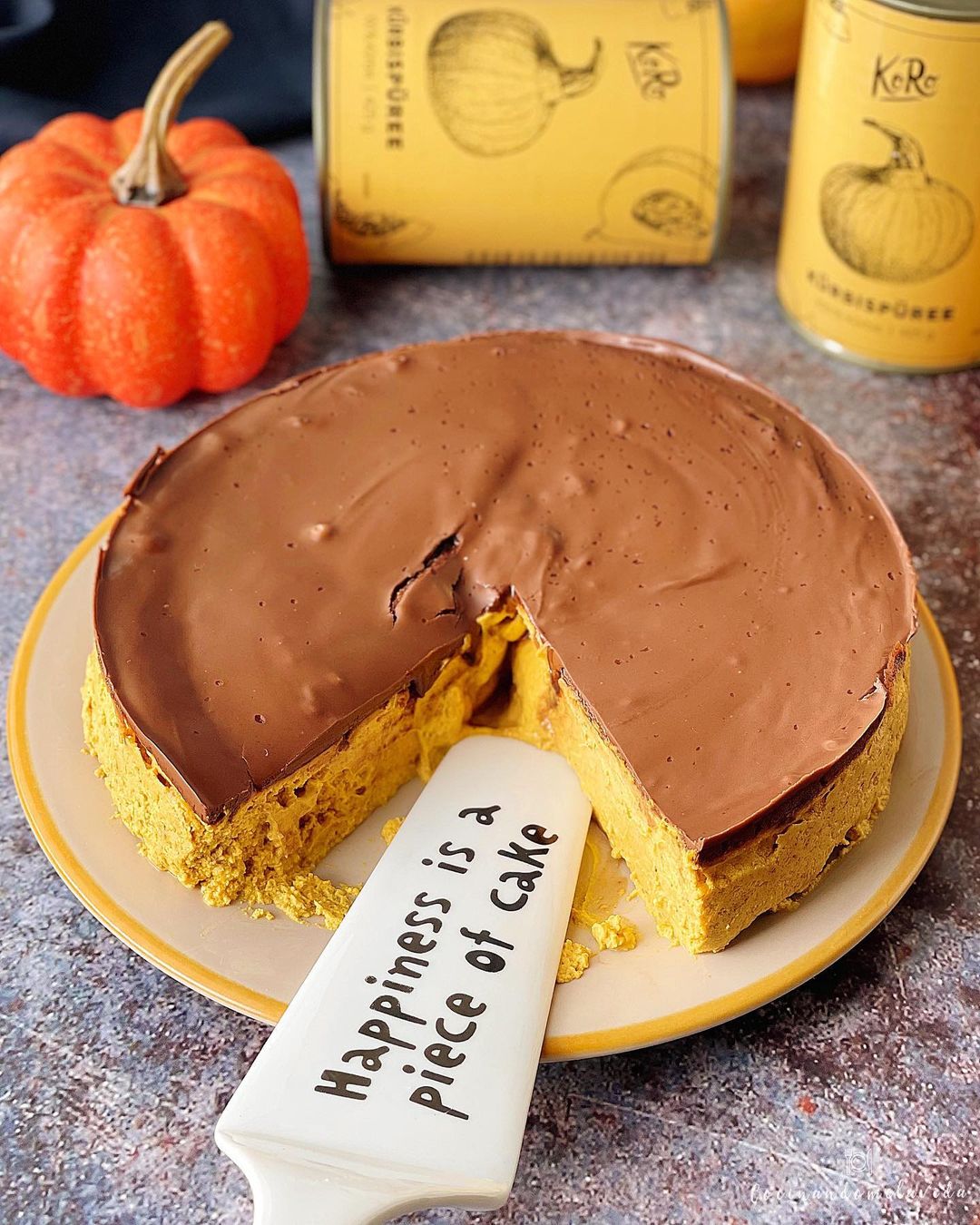 CHEESECAKE DE CALABAZA Y CHOCOLATE