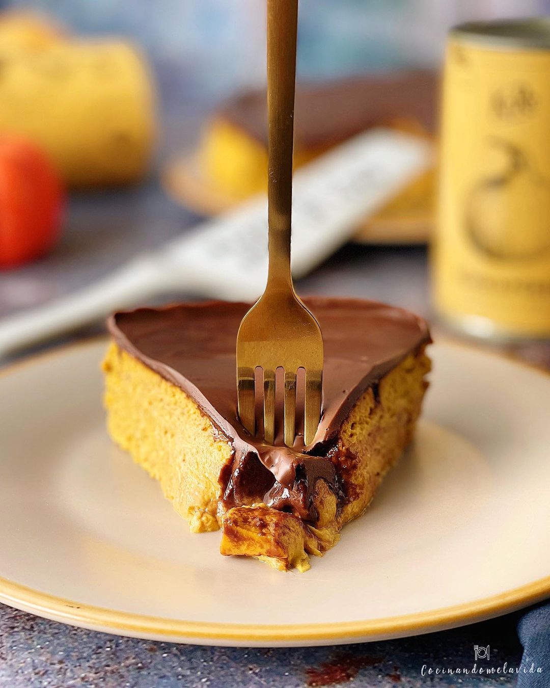 CHEESECAKE DE CALABAZA Y CHOCOLATE