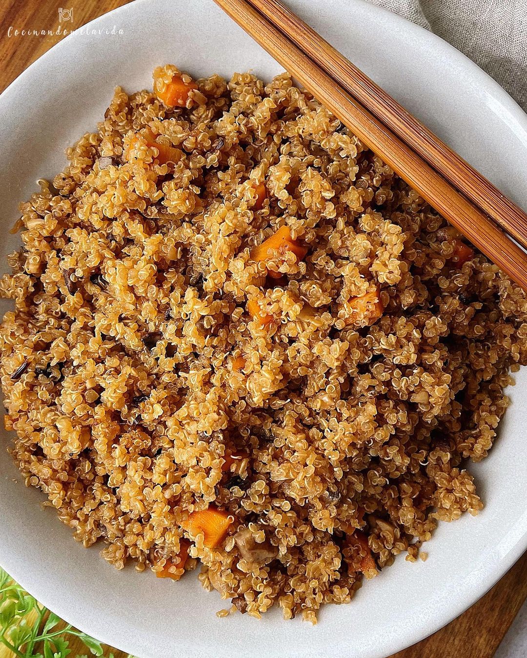 QUINOA CON CHAMPIÑONES